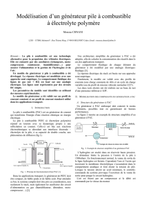 B. Modélisation de la réponse électrique de la pile
