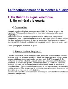 Le fonctionnement de la montre à quartz I / Du Quartz au signal