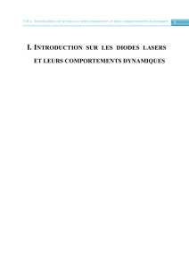 CHAPITRE I : Introduction sur les lasers à semi