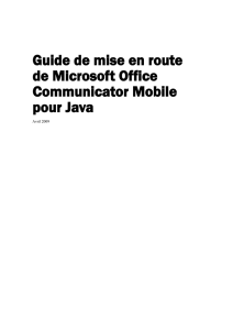 Suppression de Communicator Mobile pour Java