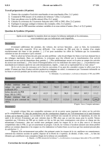 I. L`INSEE utilise un indicateur de la richesse nationale pour