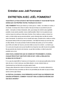 Entretien avec Joël Pommerat