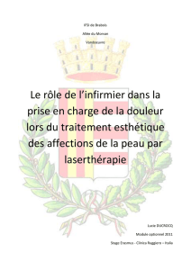 Italie la douleur lors du traitement esthétique des affections de la