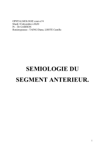 OPHTALMOLOGIE cours n°4