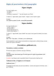 Règles de ponctuation et de typographie - FCD Ligue Sud