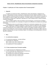 Thème 2 (ECO) : Mondialisation, finance internationale et