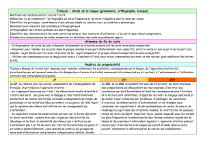 Français : étude de la langue (grammaire, orthographe, lexique)