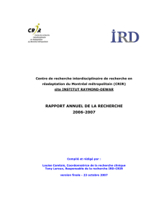 Composition du ComitÉ de la recherche 2006-2007