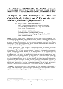 L`impact du rôle économique de l`Etat sur l`attractivité du territoire