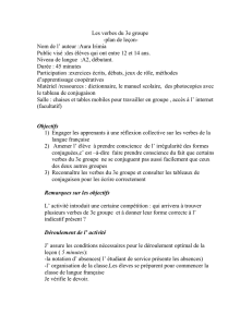 Les verbes du 3 &eacute; groupe