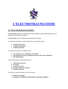 L`ELECTROTRAUMATISME I-L`ELECTROTRAUMATISME : L
