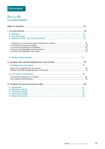 Sommaire Séquence 06 La concurrence Mise en situation