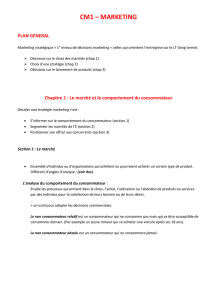 CM1 – MARKETING PLAN GENERAL Marketing stratégique = 1