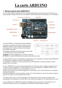 La carte ARDUINO