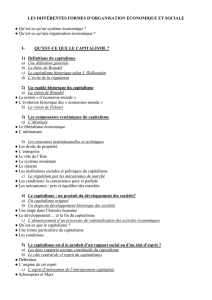 Les différentes formes d`organisation économique