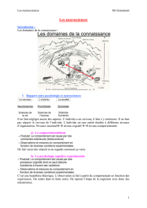 Les neurosciences Mr Grammont Les neurosciences Introduction