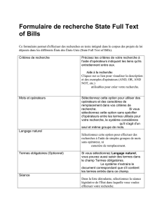 Formulaire de recherche State Full Text of Bills