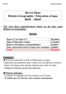 Sujets Brevet blanc Histoire-Géographie (avril 2012)