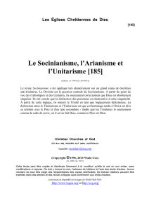 Le Socinianisme, l`Arianisme et l`Unitarisme [185]
