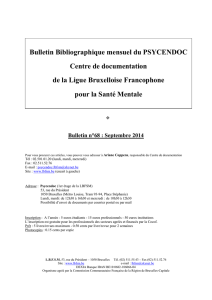Bulletin n°68 : Septembre 2014