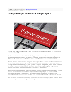 Pourquoi le e-gov tunisien a-t-il marqué le pas ? : Kapitalis : http