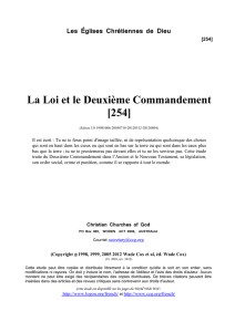 La Loi et le Deuxième Commandement [254]