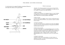 Les différentes parties du microscope
