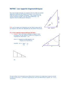 Notes Trigonométrie