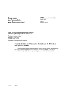 Projet de décision sur l`élimination des émissions de HFC