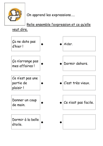 On apprend les expressions…