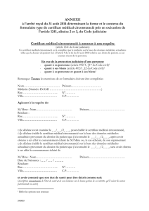 Certificat médical circonstancié - RML-B