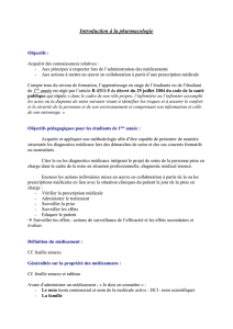 Intro à la pharmacologie