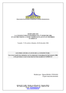 Les indicateurs avancés de la conjoncture