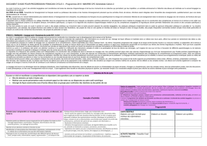 DOCUMENT D`AIDE POUR PROGRESSION FRANCAIS CYCLE 3