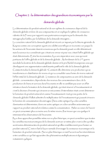 III. Demande globale et prise en compte de l`&eacute;conomie r&eacute;elle