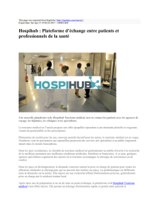 Hospihub : Plateforme d`échange entre patients et