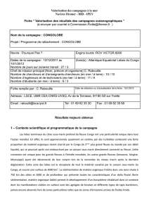 Fiche de valorisation de la campagne CONGOLOBE