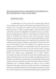 RECONNAISSANCE DE LA RICHESSE ET RICHESSE DE LA