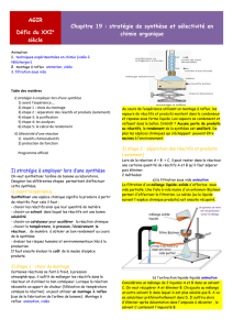Chapitre 19 : stratégie de synthèse et sélectivité en chimie organique