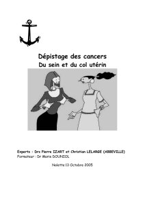 Dépistage des cancers du col utérin