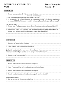 CONTROLE CHIMIE N°1 Date : 30 sept 04