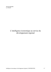 La mise en &oelig;uvre d`une d&eacute;marche d`intelligence &eacute;conomique au