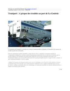 Transport : A propos des troubles au port de La Goulette : Kapitalis