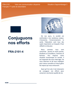 FRA-2101 - Situation 3 Conjuguons nos efforts