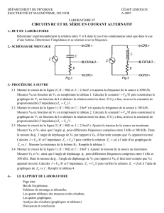 Laboratoire #7: Circuits RL et RC en CA