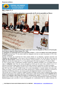 Royaume du Maroc Réf : région 23_5 Titre : Selon El Ouardi Le