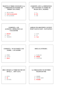 Trouve le verbe conjugué à la 1e personne du pluriel du présent de