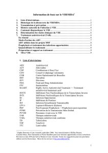 4. Histoire naturelle de l`infection à VIH