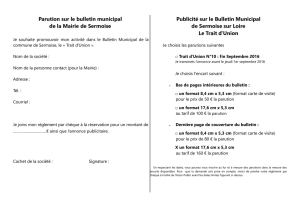 Réservation Encart publicitaire - Sermoise-sur