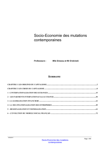Socio-eco des mutations contemporaines